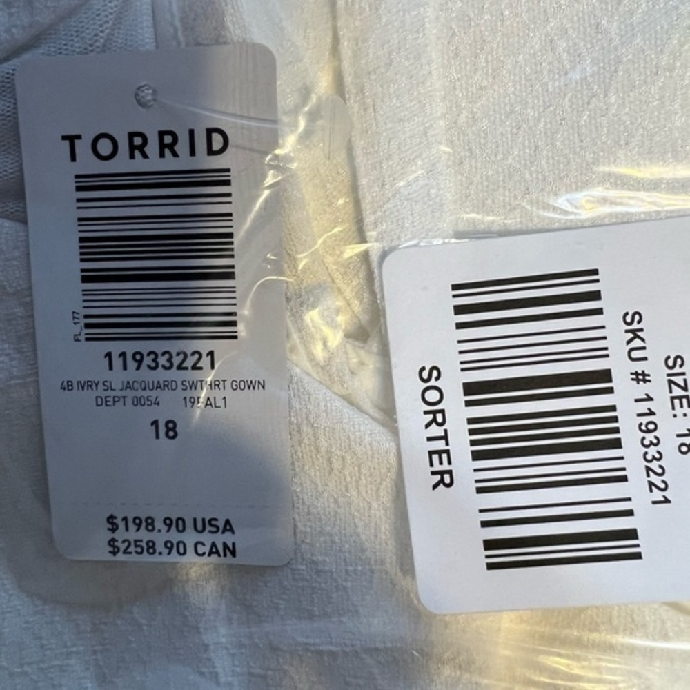 NWT Torrid size 18 special occasion ivory sweetheart gown - Picture 4 of 7